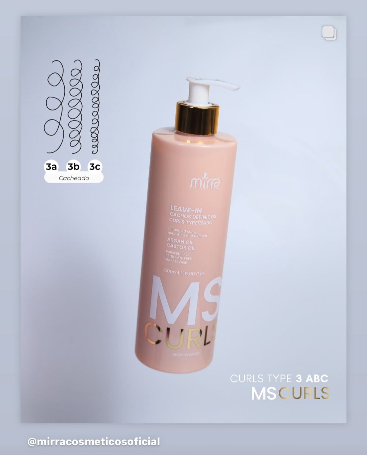 Leave-in MS Curls Miss 500ml mirra type 4